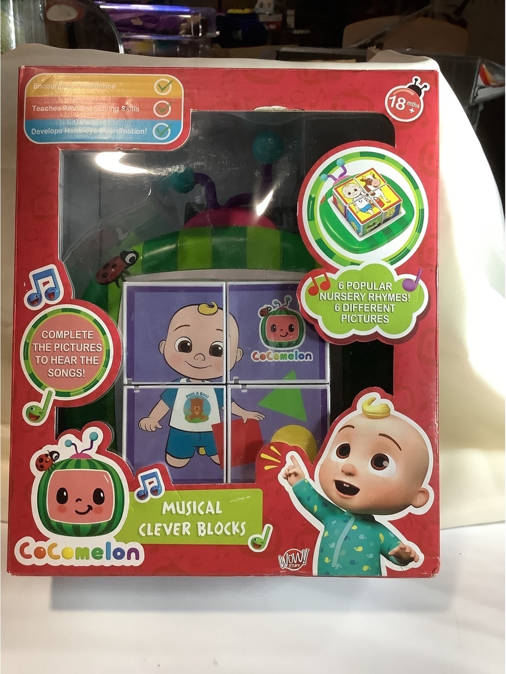 CoComelon Musical Clever Blocks Educational Toy for Toddlers 18+ Months